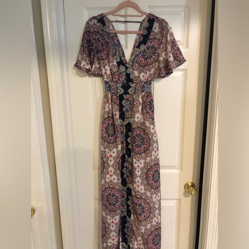 Altard state maxi dress, size small, multi colored
